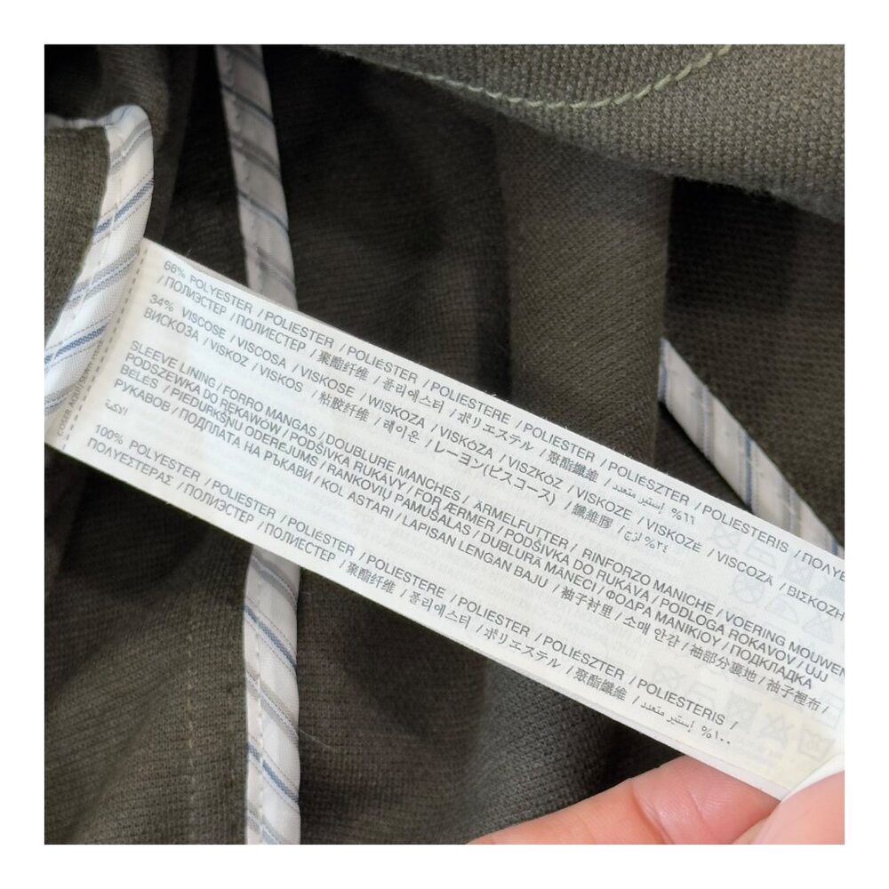 H.E. By Mango Slim Fit Mens Olive Green Blazer Ja… - image 5